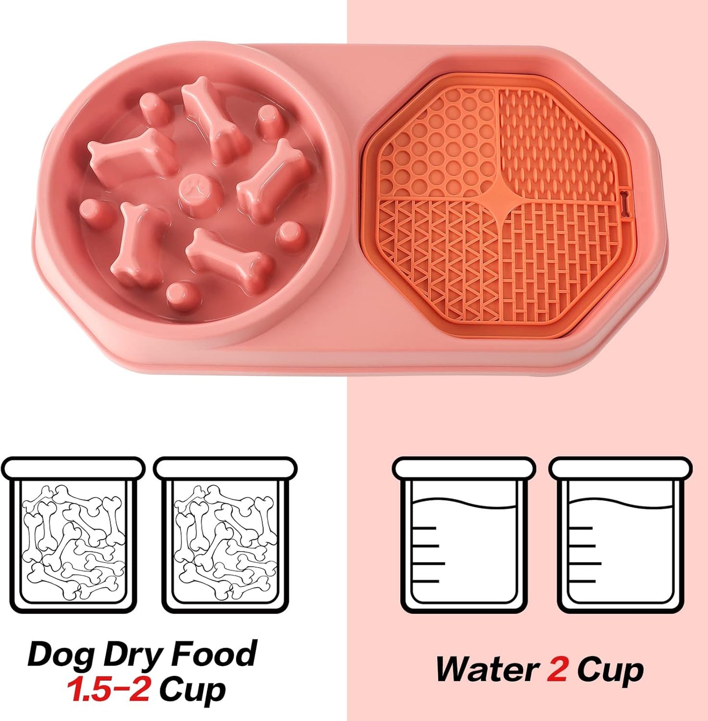 Slow Feeder Dog Bowls Puzzle Anti Gulping Interactive Bloat Durable Preventing Choking Healthy Dogs Bowl